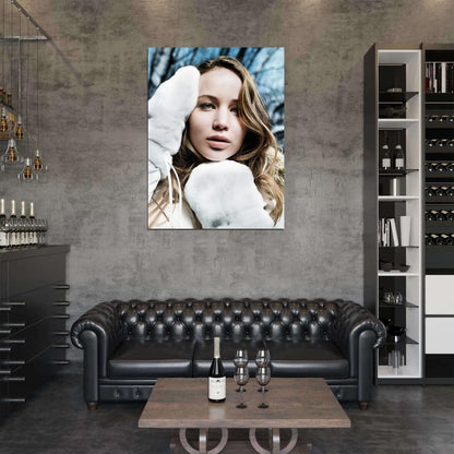 Jennifer Lawrence Portrait Actress Art Wall Art Print Poster