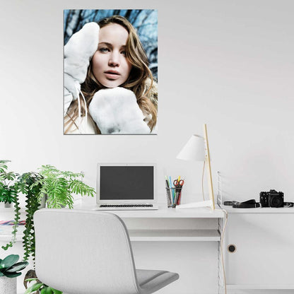 Jennifer Lawrence Portrait Actress Art Wall Art Print Poster