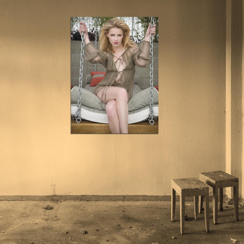 Amber Heard Sexy Actress Art Wall Art Print Poster
