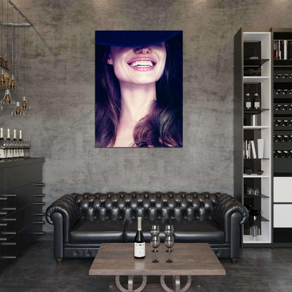 Angelina Jolie Beauty Smile Actress Art Wall Art Print Poster