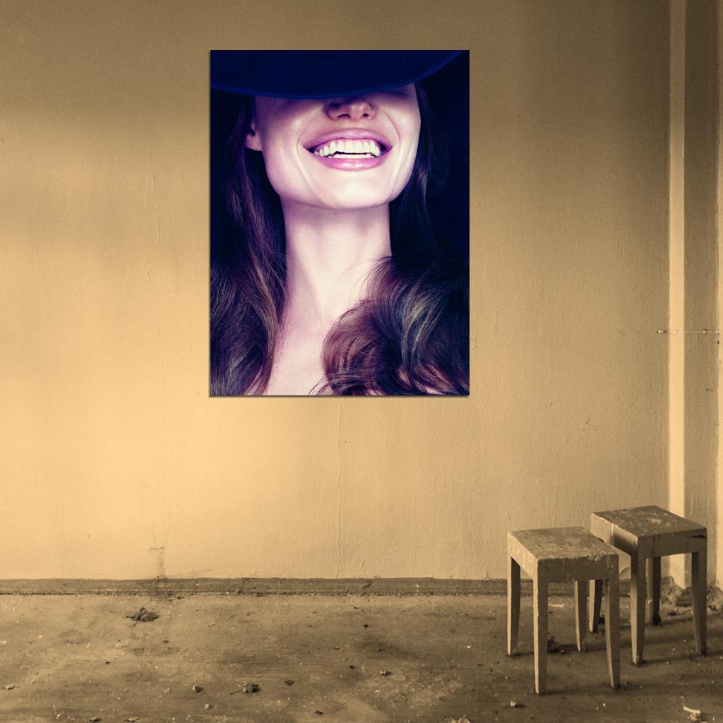 Angelina Jolie Beauty Smile Actress Art Wall Art Print Poster