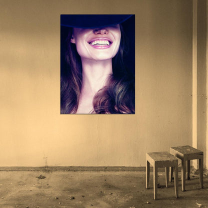 Angelina Jolie Beauty Smile Actress Art Wall Art Print Poster