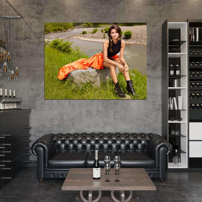 Nina Dobrev Actress Art Wall Art Print Poster