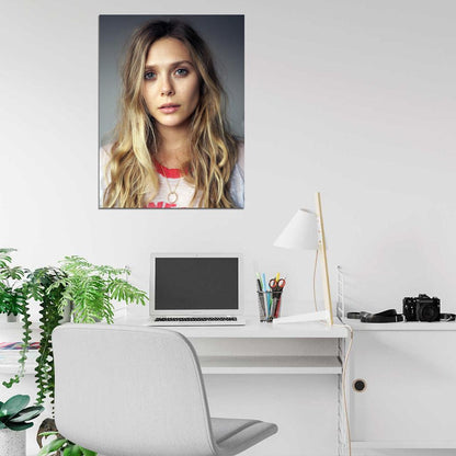 Elizabeth Olsen Portrait Actress Art Wall Art Print Poster