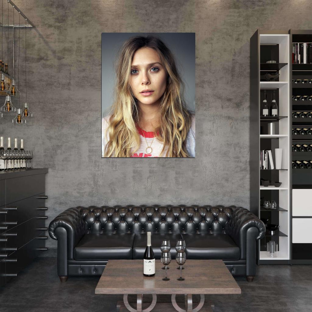 Elizabeth Olsen Portrait Actress Art Wall Art Print Poster