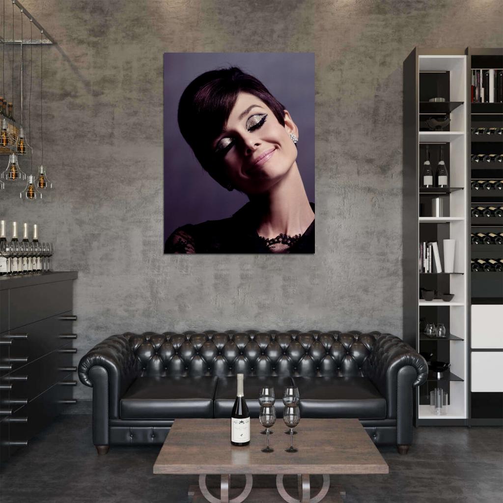 Audrey Hepburn Beauty Portrait Retro Actress Art Wall Art Print Poster