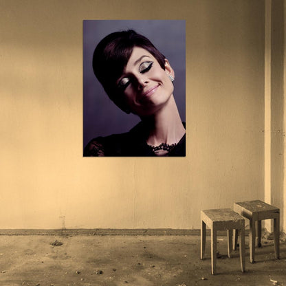 Audrey Hepburn Beauty Portrait Retro Actress Art Wall Art Print Poster