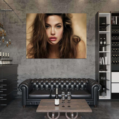 Angelina Jolie Painting Portrait Actress Art Wall Art Print Poster