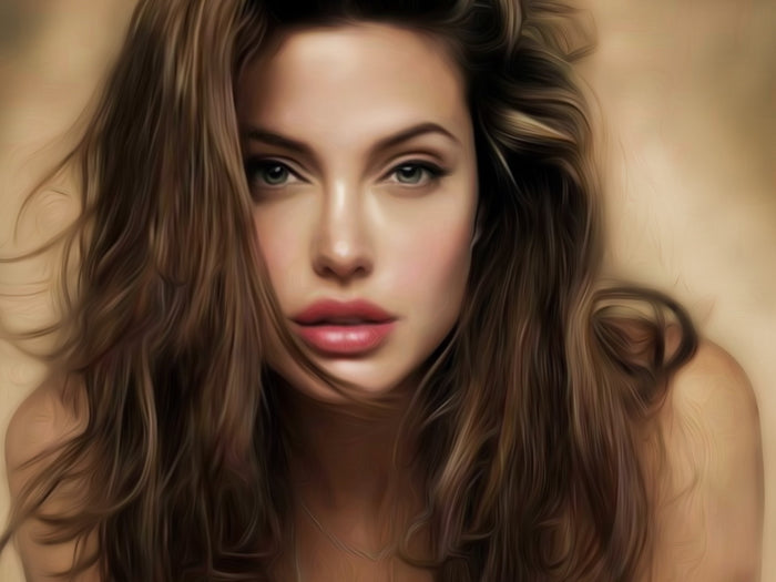 Angelina Jolie Painting Portrait Actress Art Wall Art Print Poster