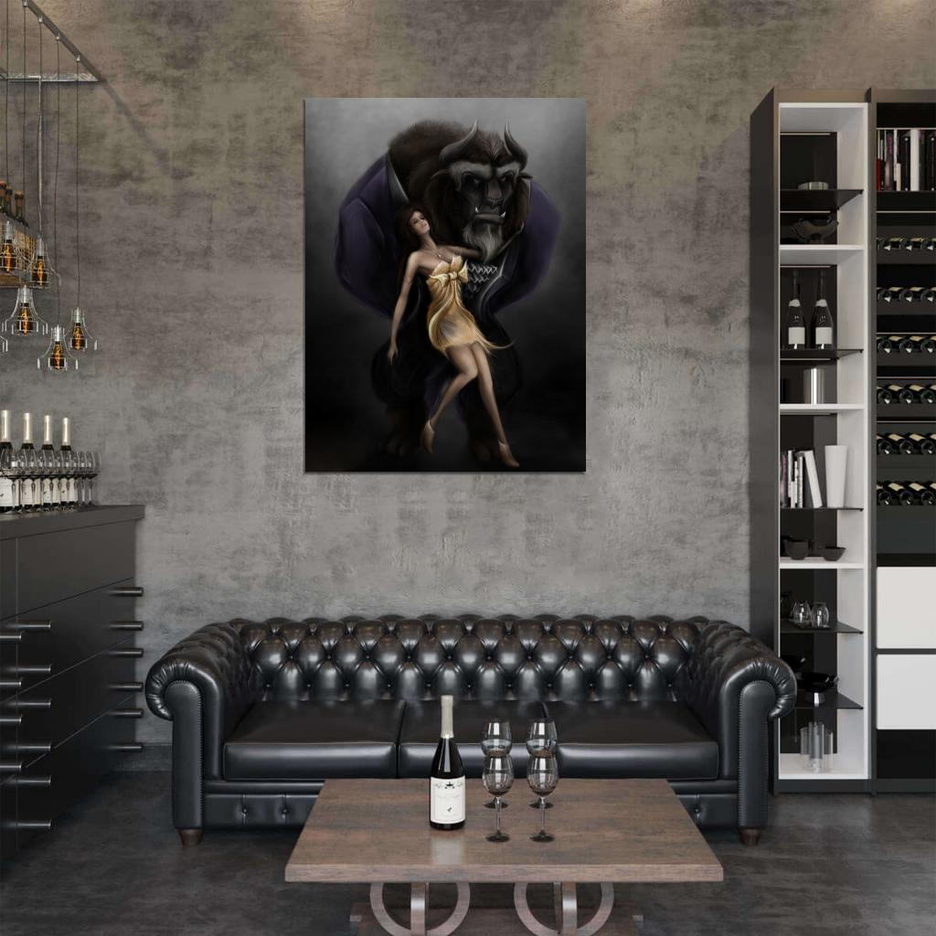 Beauty And The Beast Painting Animation Art Wall Art Print Poster