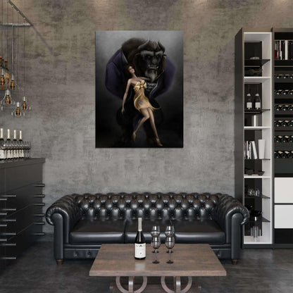 Beauty And The Beast Painting Animation Art Wall Art Print Poster