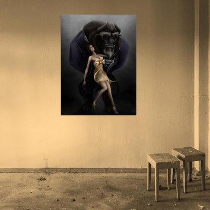 Beauty And The Beast Painting Animation Art Wall Art Print Poster