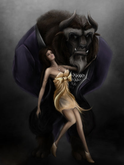 Beauty And The Beast Painting Animation Art Wall Art Print Poster