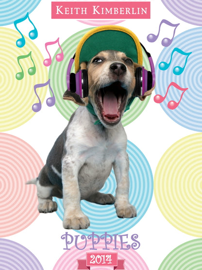 Funny Puppy Headphones Keith Kimberlin Art Wall Art Print Poster