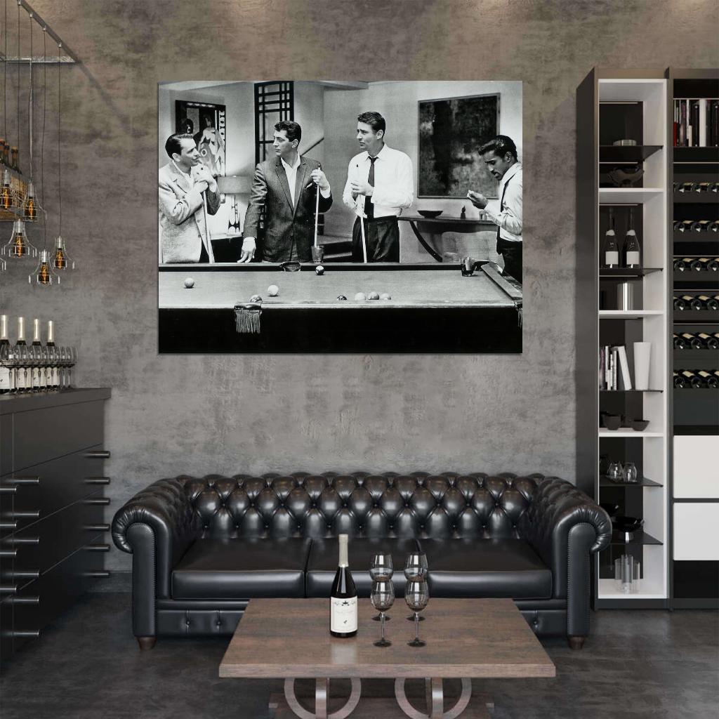 Rat Pack Petro BW Art Wall Art Print Poster