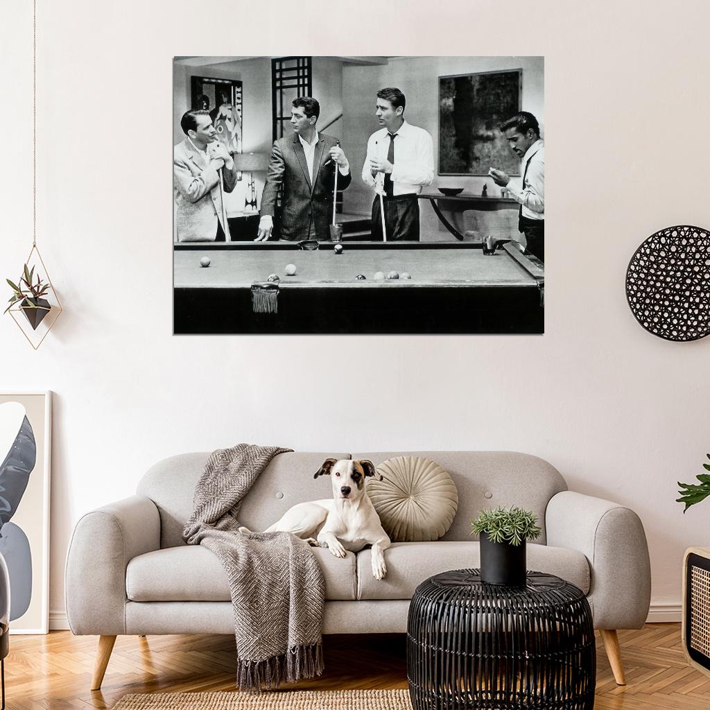 Rat Pack Petro BW Art Wall Art Print Poster