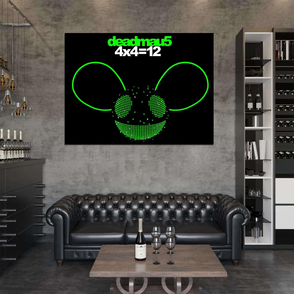 Deadmau5 Album 4x4=12 Painting Music Art Wall Art Print Poster