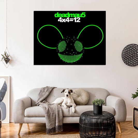Deadmau5 Album 4x4=12 Painting Music Art Wall Art Print Poster
