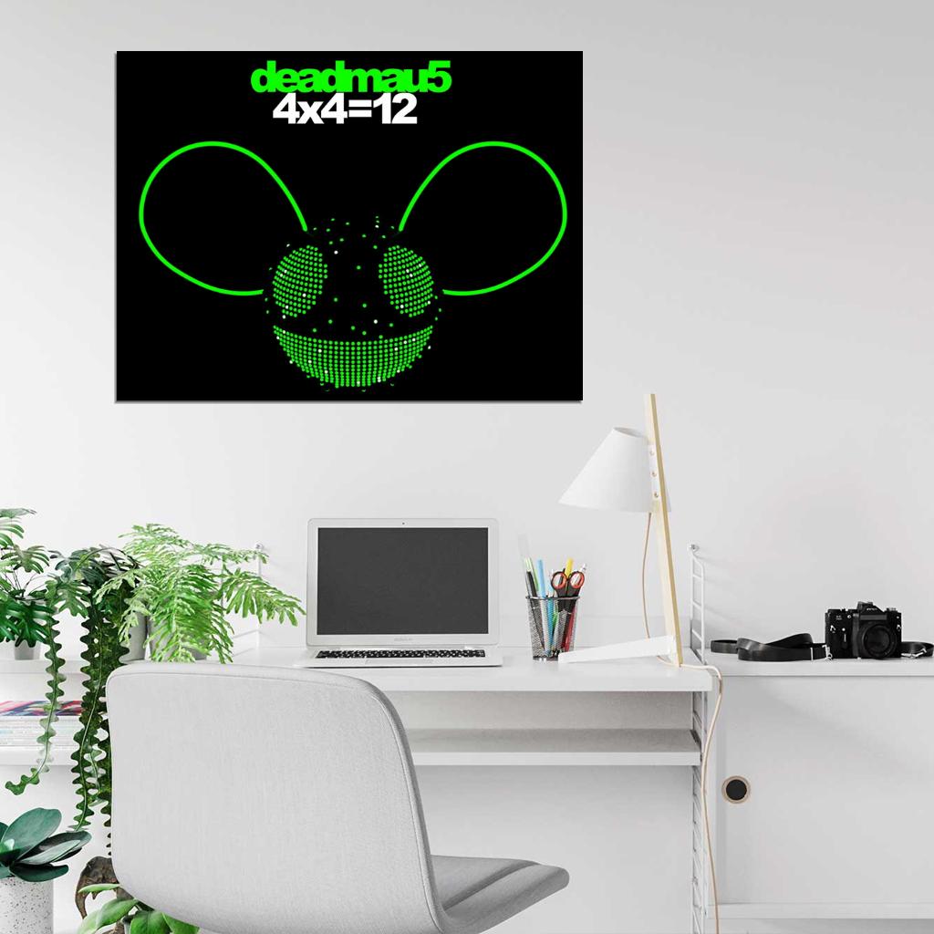 Deadmau5 Album 4x4=12 Painting Music Art Wall Art Print Poster