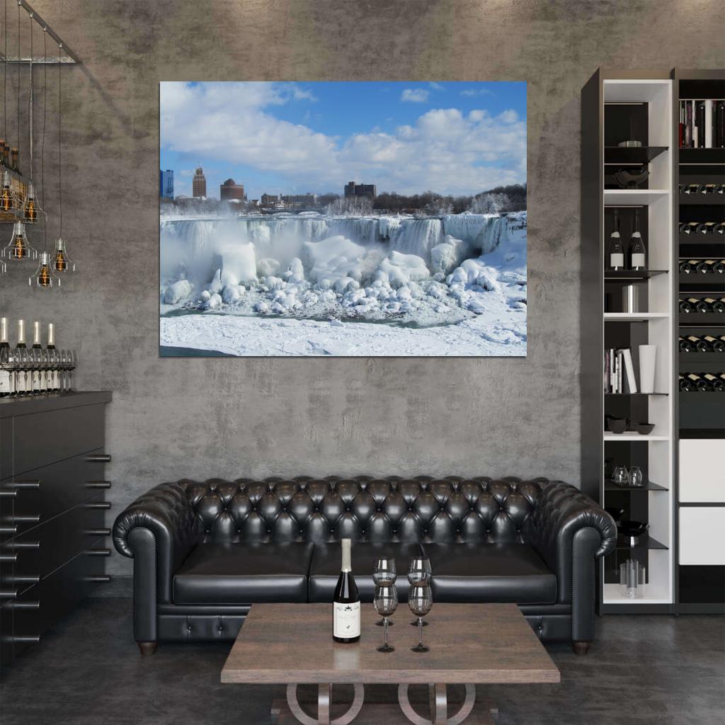 Niagara Falls Frozen Nature Art Wall Art Print Poster
