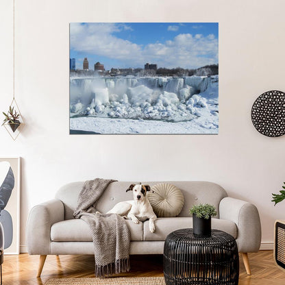 Niagara Falls Frozen Nature Art Wall Art Print Poster