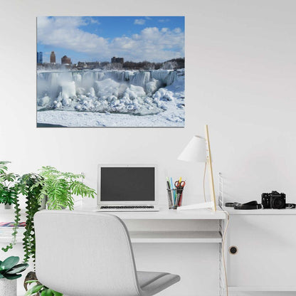 Niagara Falls Frozen Nature Art Wall Art Print Poster