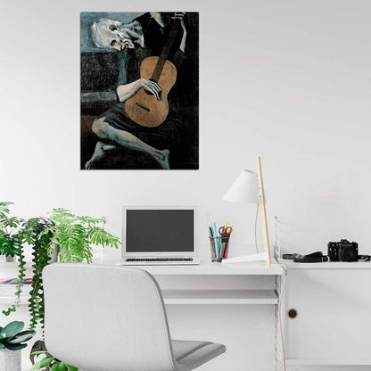 The Old Guitarist Pablo Picasso Painting Art Wall Art Print Poster