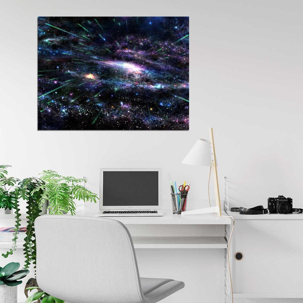 Amazing Space Stars Galaxy Speed Light Nebula Wall Art Print Poster