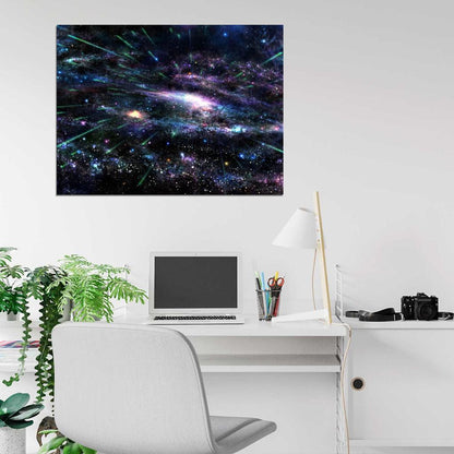 Amazing Space Stars Galaxy Speed Light Nebula Wall Art Print Poster