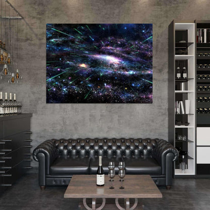 Amazing Space Stars Galaxy Speed Light Nebula Wall Art Print Poster