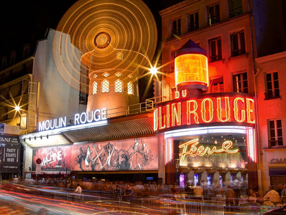 Moulin Rouge Cabaret Paris France Night Lights Wall Art Print Poster