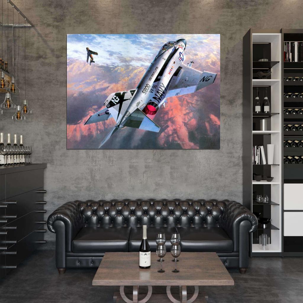 McDonnell Douglas F-4 Phantom II Air Forces Art War Military Wall Art Print Poster