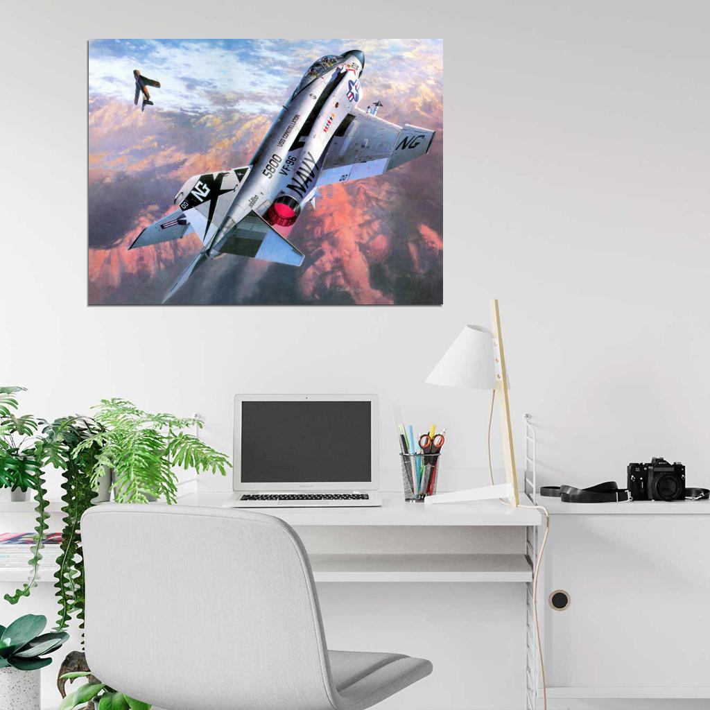 McDonnell Douglas F-4 Phantom II Air Forces Art War Military Wall Art Print Poster