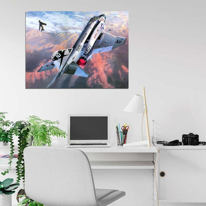 McDonnell Douglas F-4 Phantom II Air Forces Art War Military Wall Art Print Poster