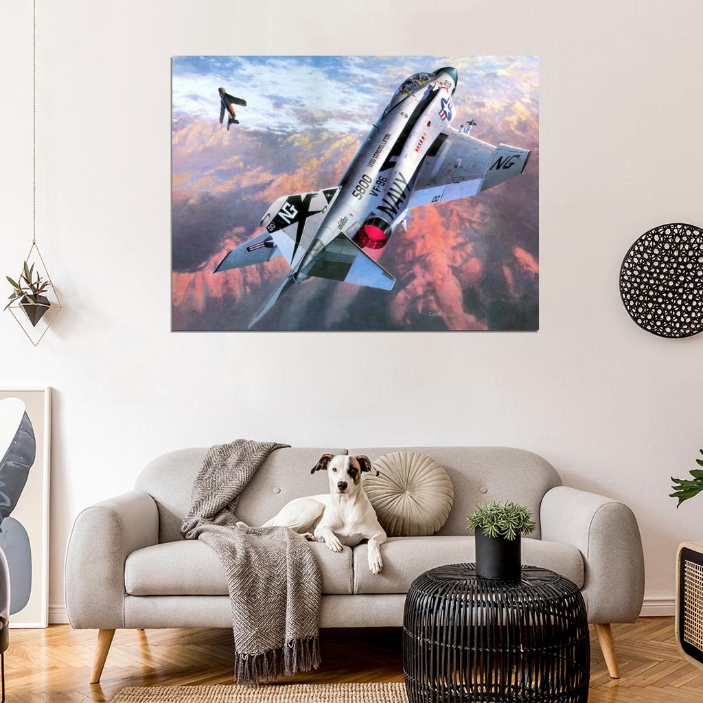 McDonnell Douglas F-4 Phantom II Air Forces Art War Military Wall Art Print Poster