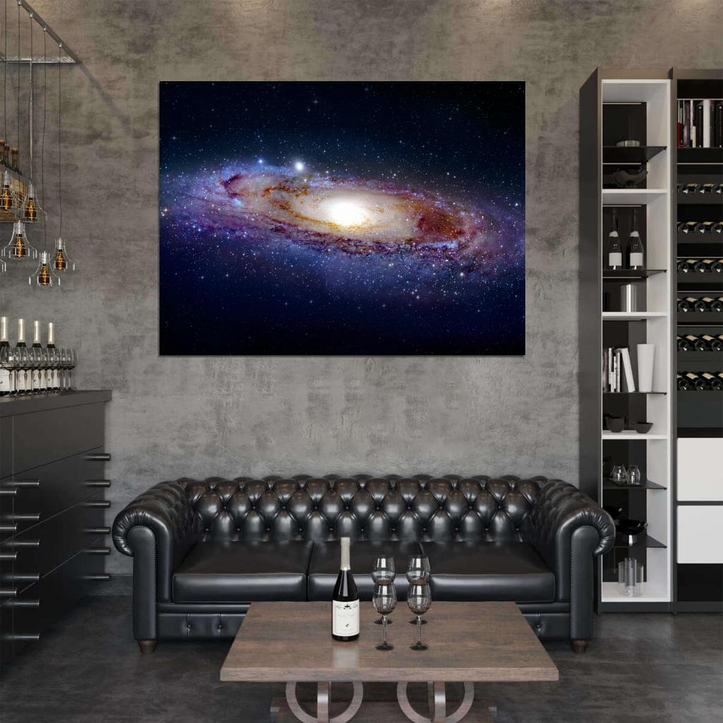 Great Galaxy of Andromeda Universe Nebula Space Stars Wall Art Print Poster