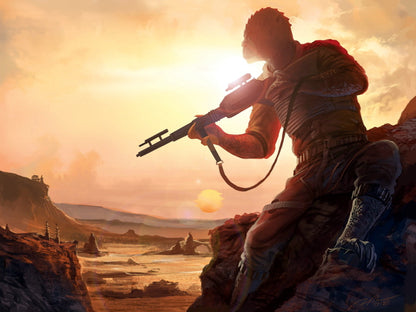Bossk Trandoshan Bounty Hunter Tatooine Star Wars Art Wall Art Print Poster