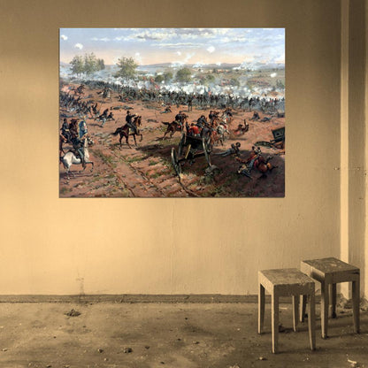 Battle of Gettysburg American Civil War Painting Art Wall Art Print Poster