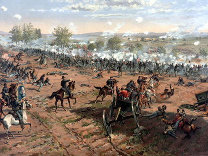 Battle of Gettysburg American Civil War Painting Art Wall Art Print Poster