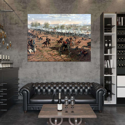 Battle of Gettysburg American Civil War Painting Art Wall Art Print Poster