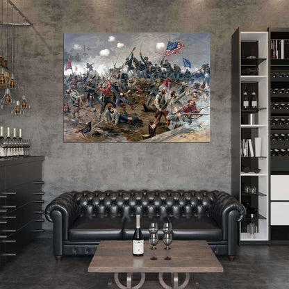 Battle of Spotsylvania American Civil War Painting Artwork Wall Art Print Poster
