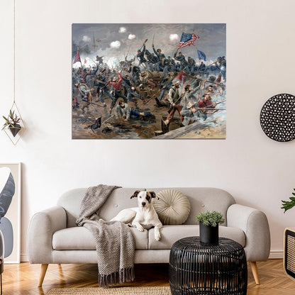 Battle of Spotsylvania American Civil War Painting Artwork Wall Art Print Poster