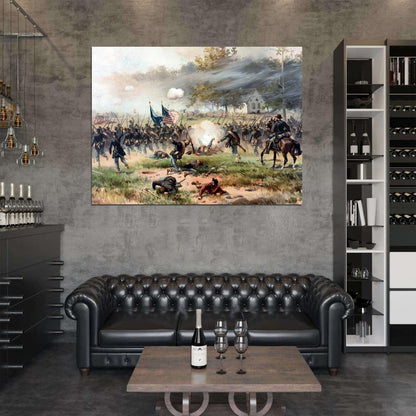 Battle of Antietam American Civil War Soldiers Painting Art Wall Art Print Poster