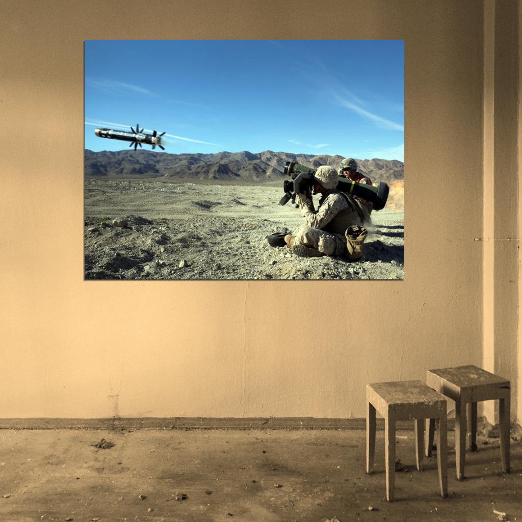 FGM-148 Javelin US Army Soldier War Military Wall Art Print Poster