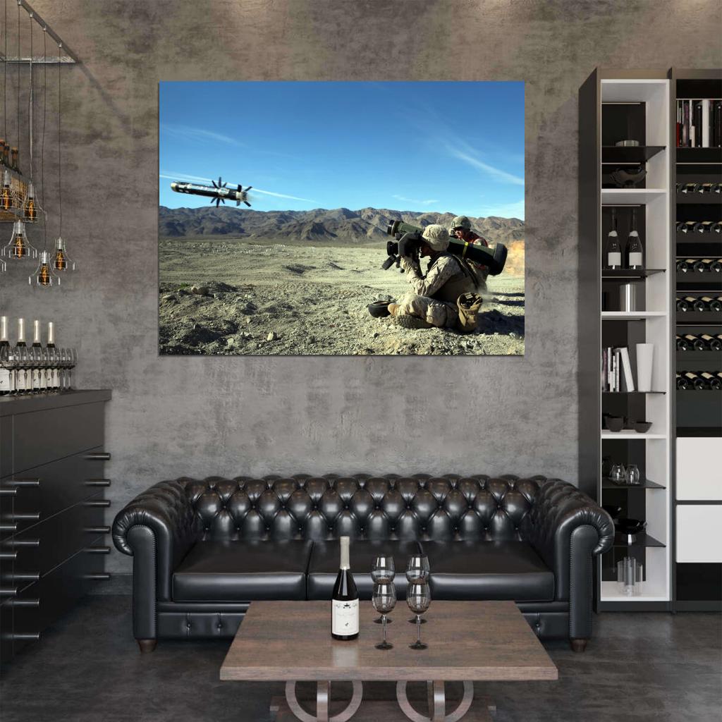 FGM-148 Javelin US Army Soldier War Military Wall Art Print Poster