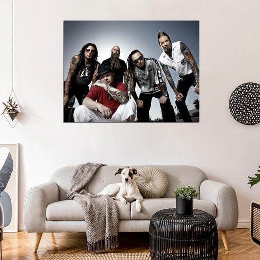 Five Finger Death Punch FFDP 5FDP Groove Metal Rock Band Music Wall Art Print Poster