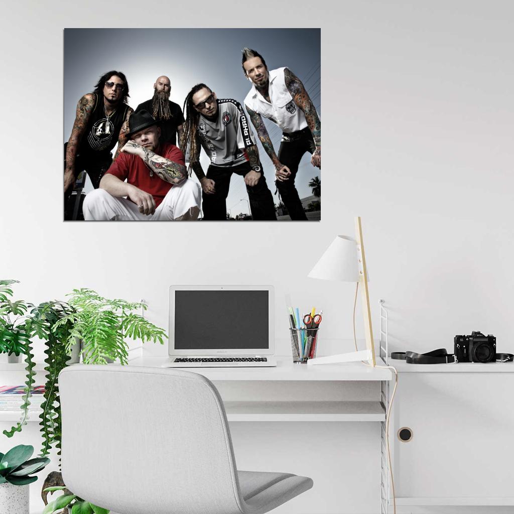 Five Finger Death Punch FFDP 5FDP Groove Metal Rock Band Music Wall Art Print Poster