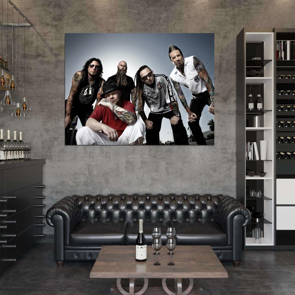 Five Finger Death Punch FFDP 5FDP Groove Metal Rock Band Music Wall Art Print Poster