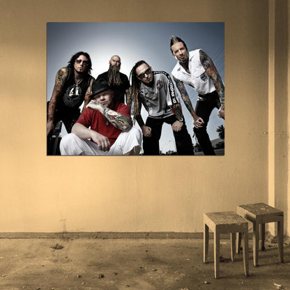 Five Finger Death Punch FFDP 5FDP Groove Metal Rock Band Music Wall Art Print Poster