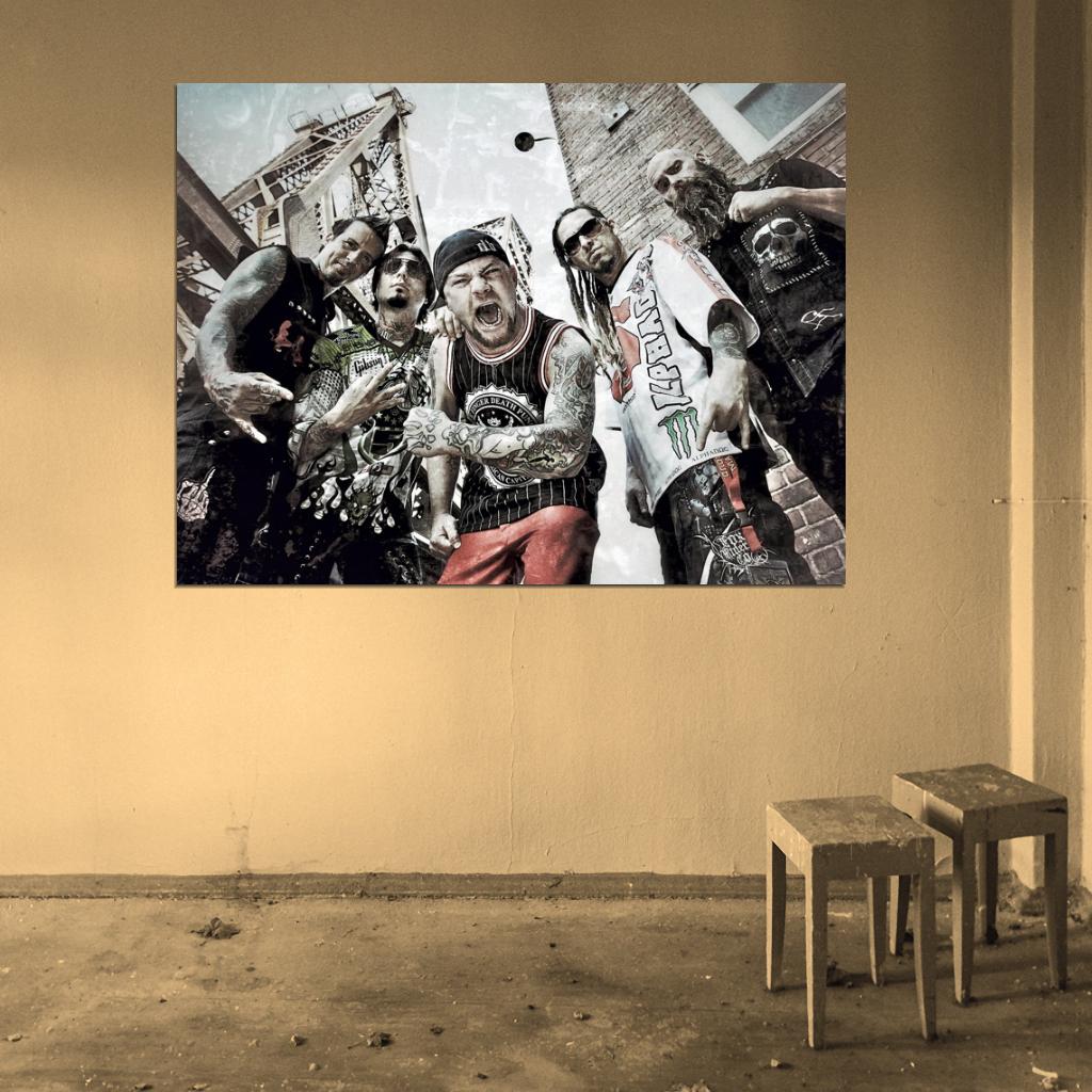 Five Finger Death Punch FFDP 5FDP Art Groove Metal Rock Band Music Wall Art Print Poster